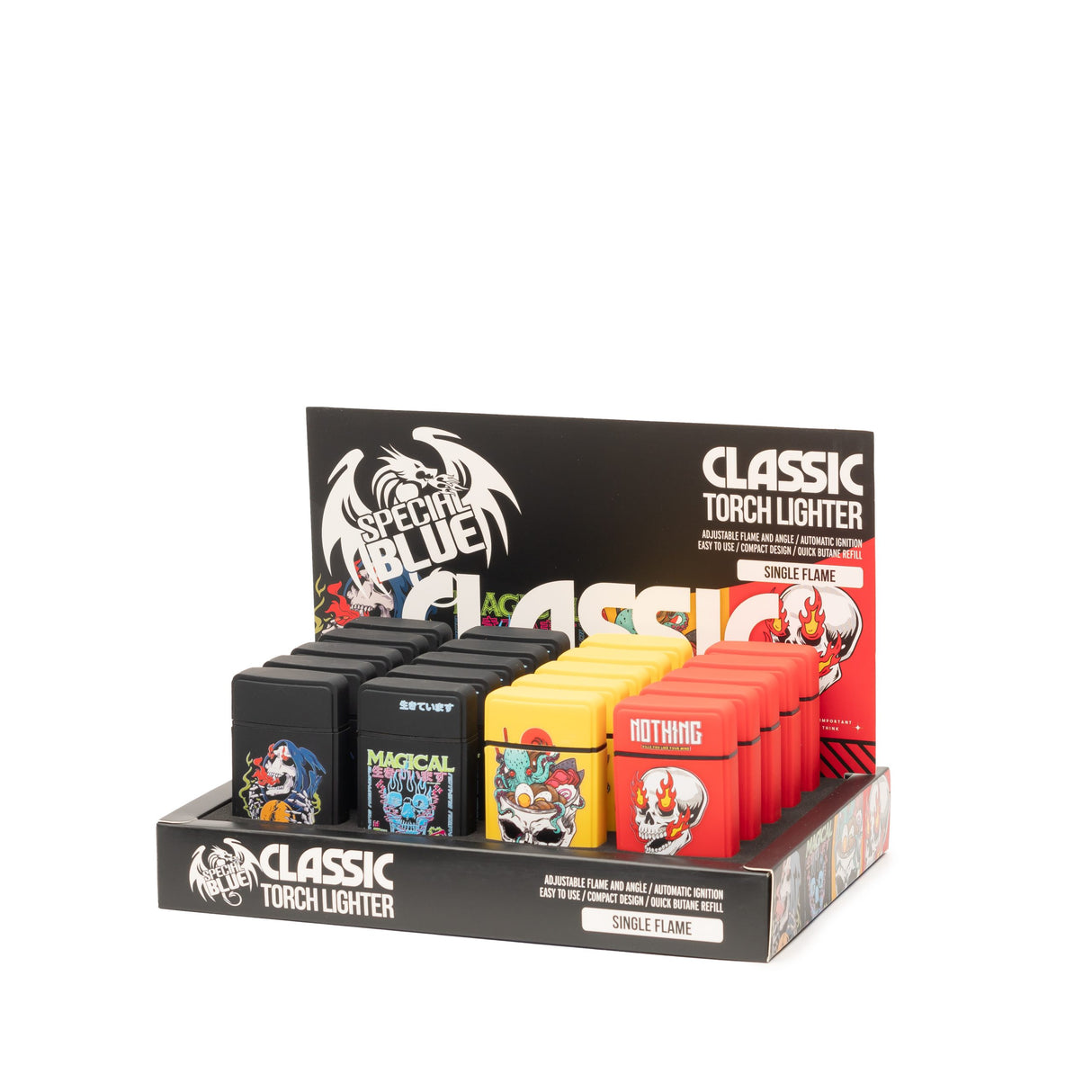 Encendedor Special Blue Classic Rubber Skull & Roses