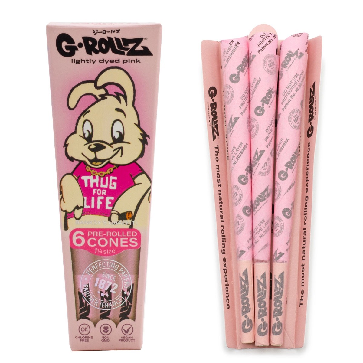 Conos G-Rollz 6 Conos Pre-enrolados Pink Banksy 1 1/4