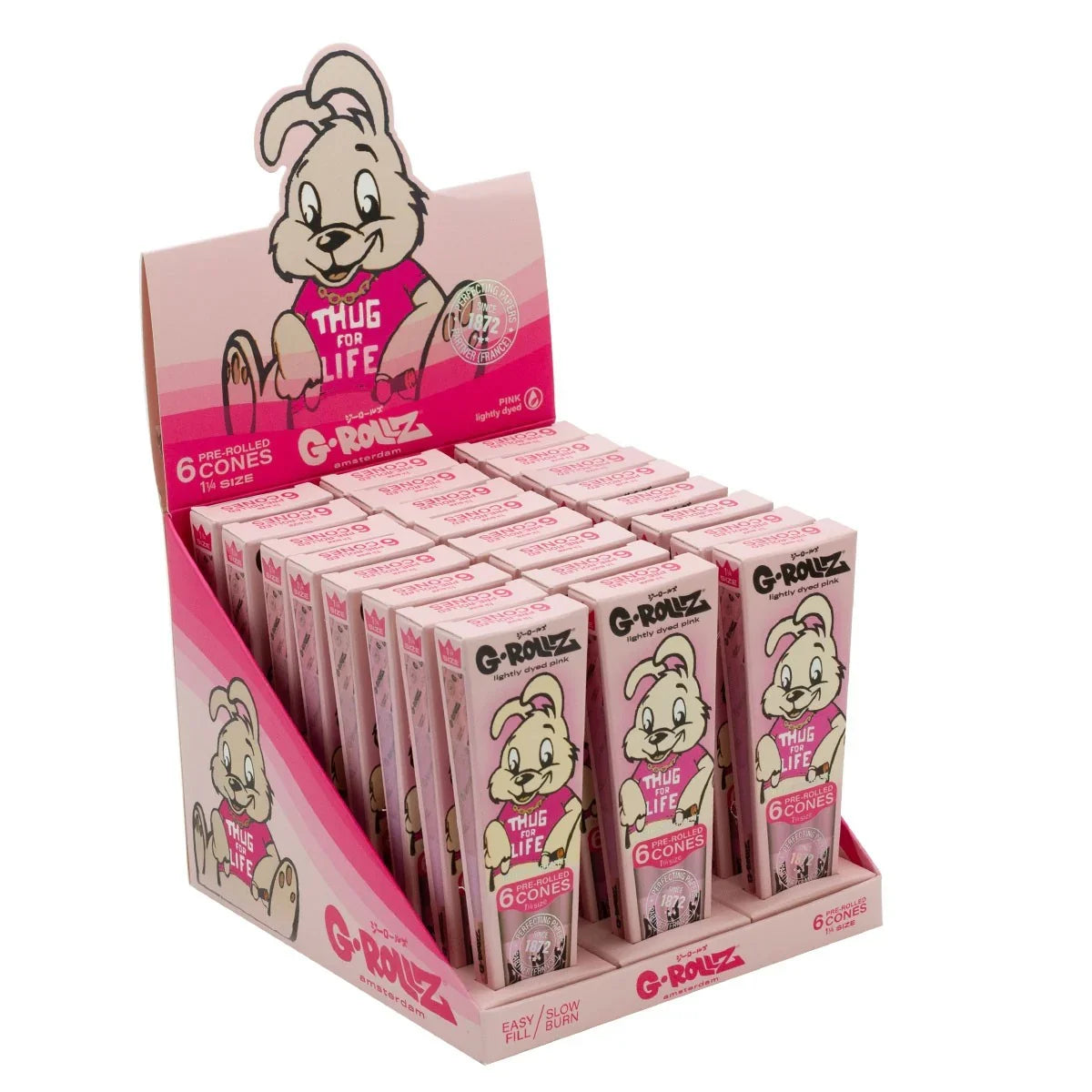 Conos G-Rollz 6 Conos Pre-enrolados Pink Banksy 1 1/4