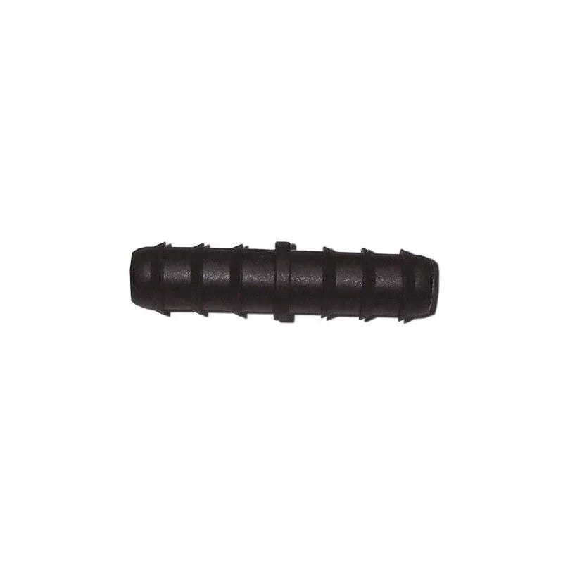 Empalme plástico de 16mm negro para sistemas de riego en cultivos indoor