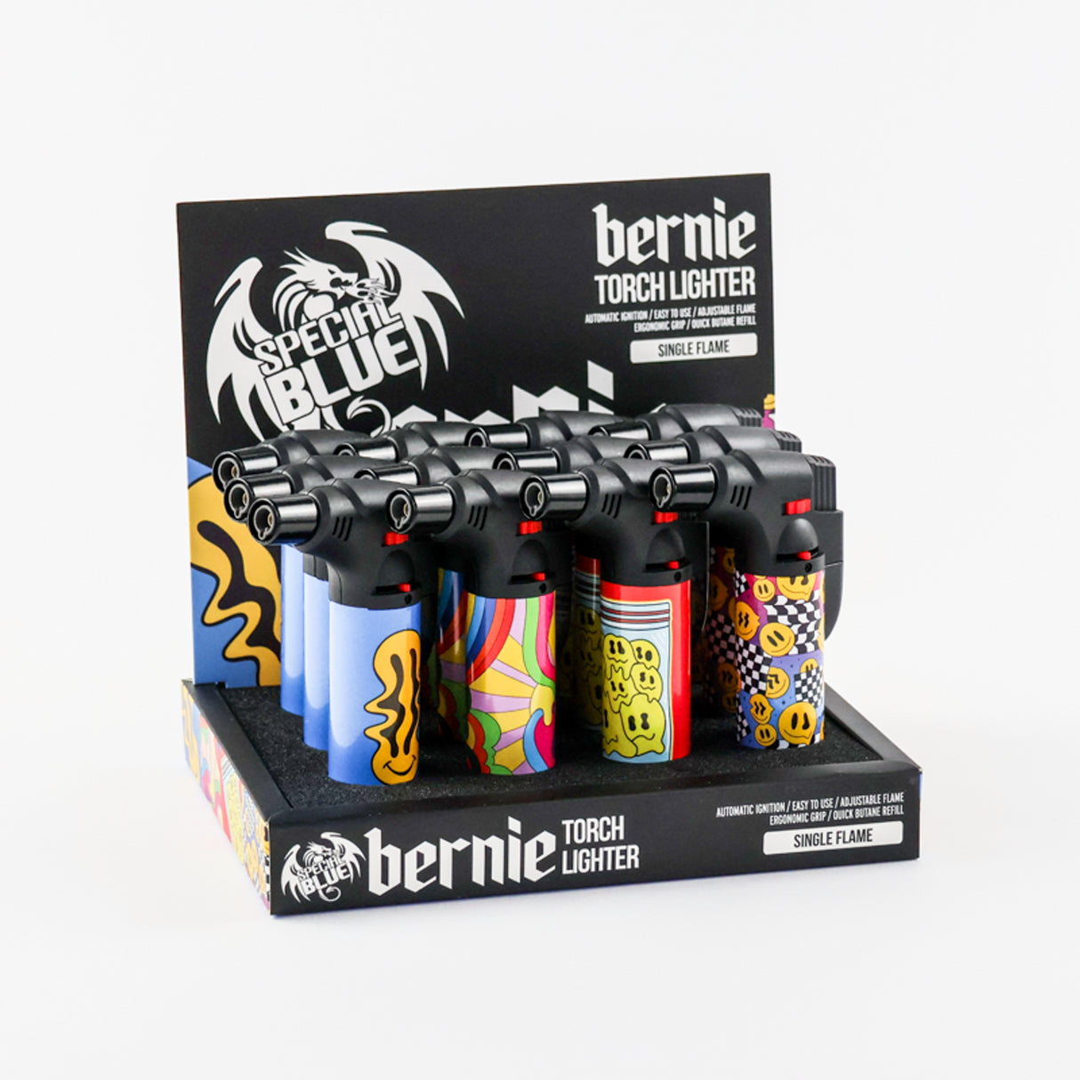 Encendedor Soplete Bernie Psychedelic - Special Blue