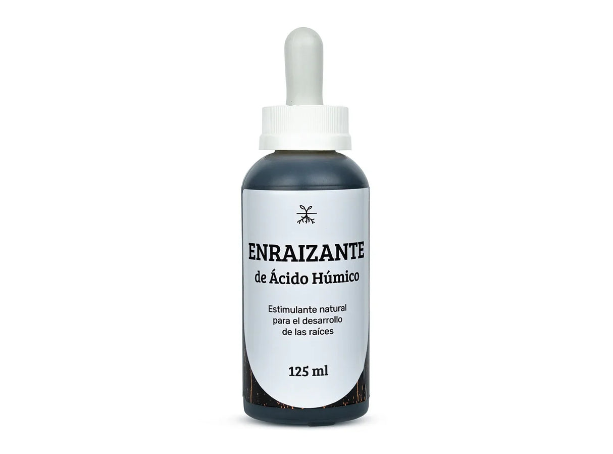 Enraizante de ácido húmico 125 ml, estimulante natural para raíces, frasco con gotero