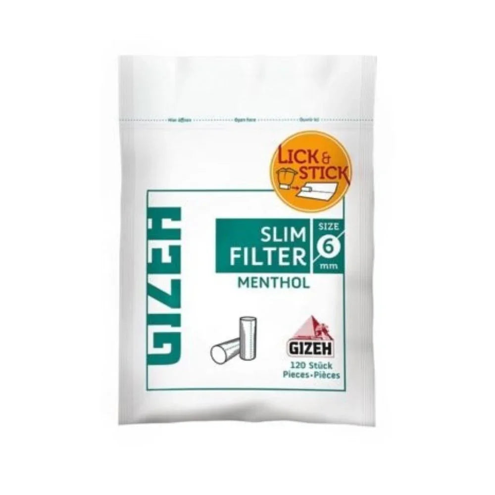 Filtros Gizeh Mentolado Slim 120 unid.