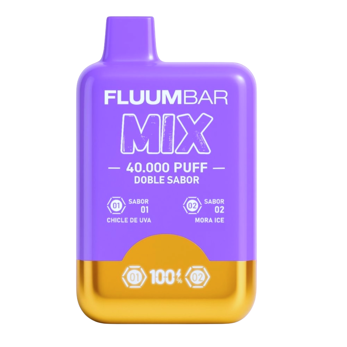 Vape Desechable Fluumbar Mix 40.000 Pff 4.5% nic - Chicle de Uva y Mora Ice