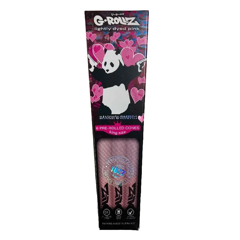 G-Rollz 6 Conos Pre Enrolados Lightly Dyed Pink King Size
