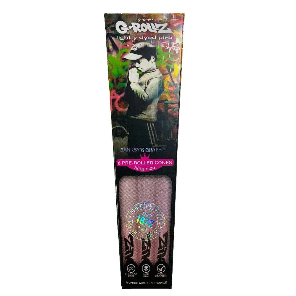 G-Rollz 6 Conos Pre Enrolados Lightly Dyed Pink King Size