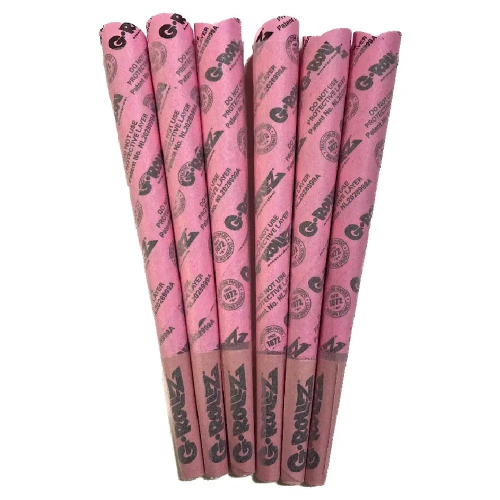 G-Rollz 6 Conos Pre Enrolados Lightly Dyed Pink King Size