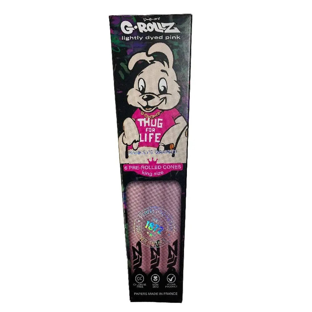 G-Rollz 6 Conos Pre Enrolados Lightly Dyed Pink King Size