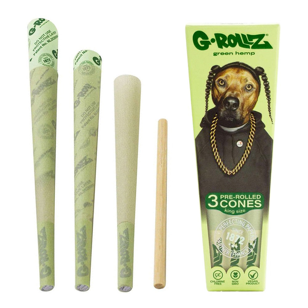 G-Rollz 3 Conos Pre Enrolados Bio Organic Hemp King Size Rap