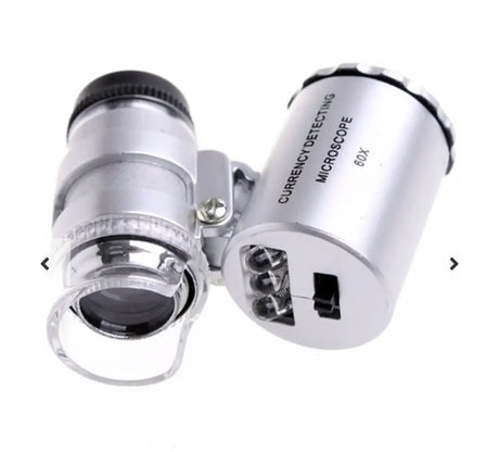 Lupa Mini Microscopio 60X Led