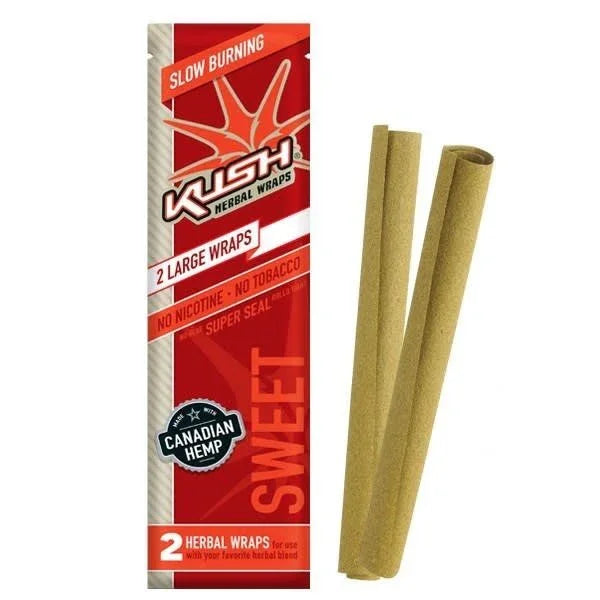 Pack de envoltorios de cáñamo sabor sweet, dos hojas grandes sin tabaco ni nicotina