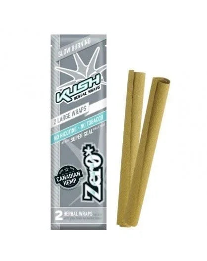 Envolturas de cáñamo natural sin nicotina ni tabaco, pack con dos hojas grandes.