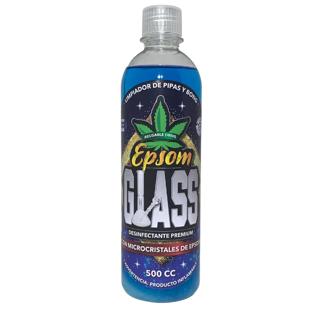 Limpiador De Pipas Y Bongs Con Sal De Epsom Glass 500CC