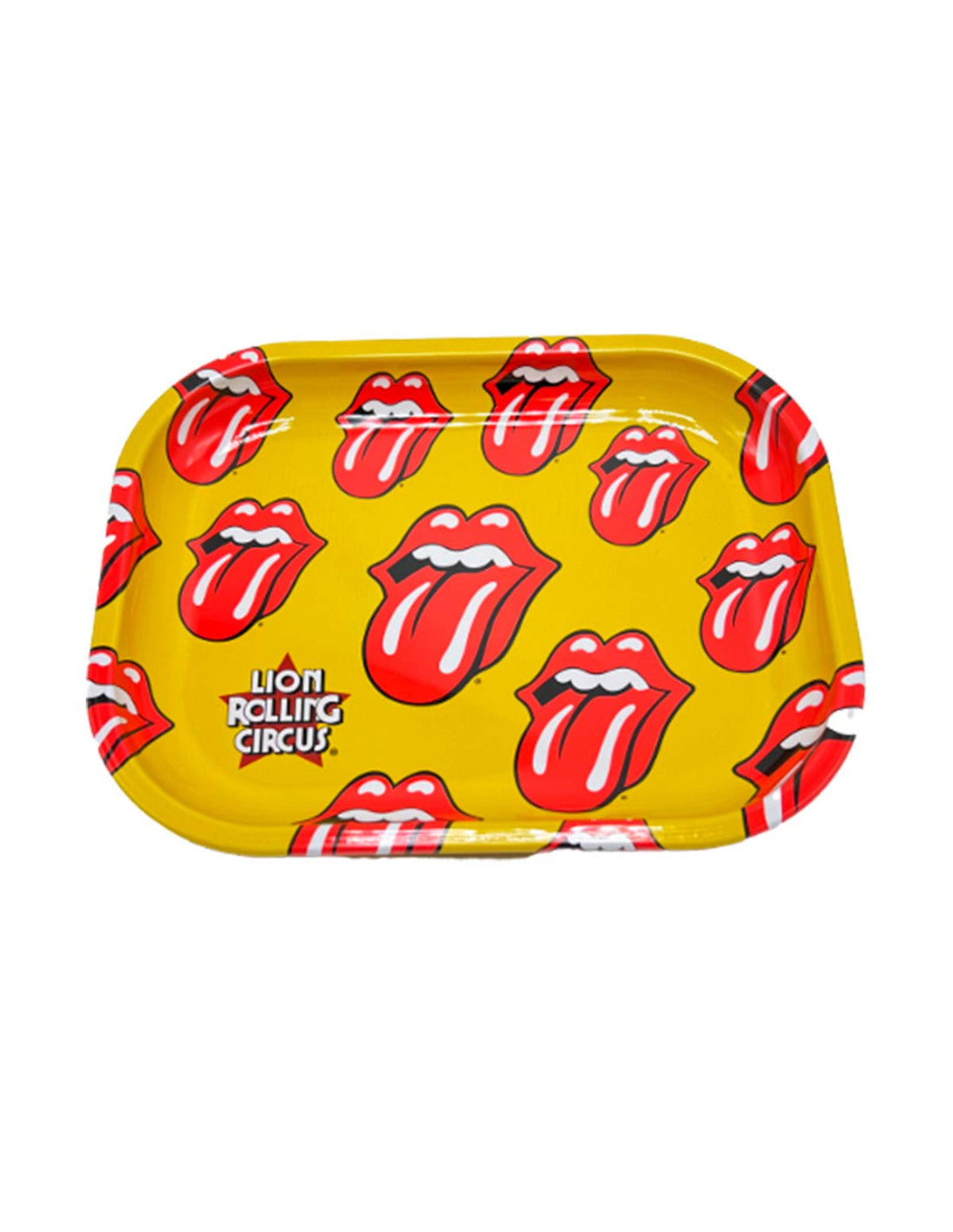 Bendeja Metálica Rolling Stones Yellow - Lion Rolling Circus