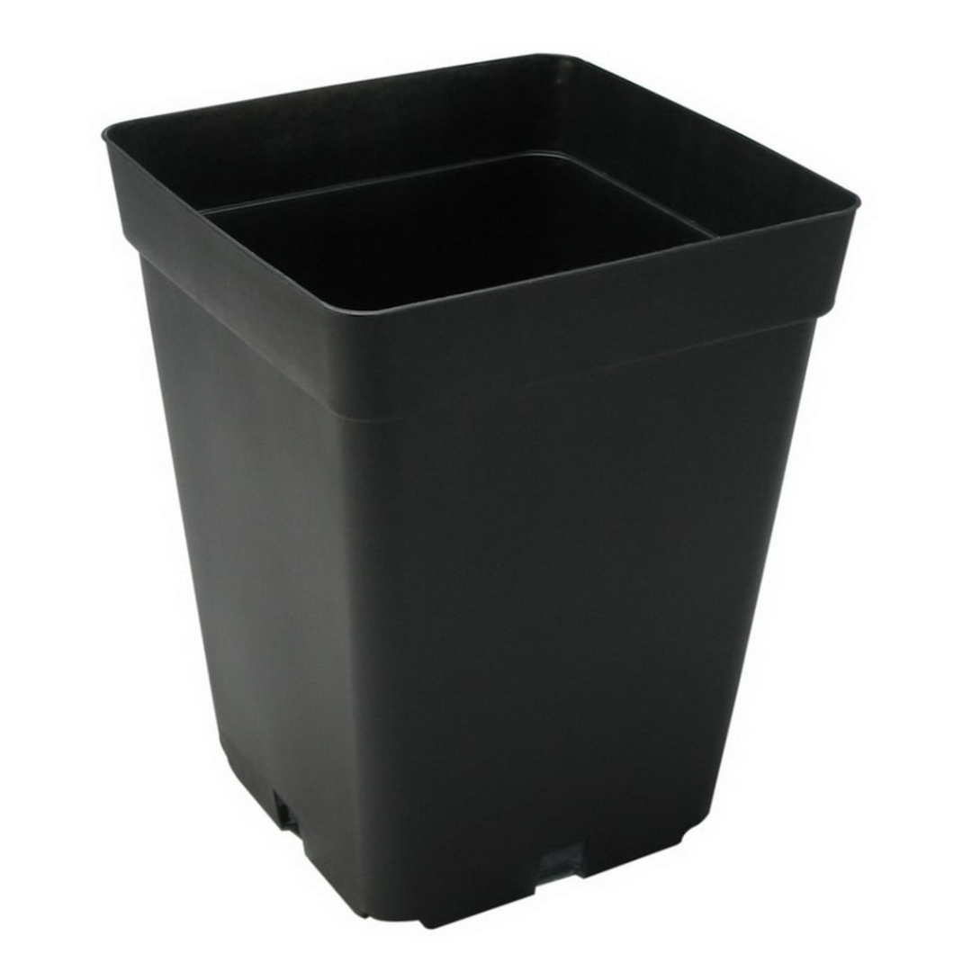 Maceta Cuadrada Negra 11 Lts 23X23X26 cms