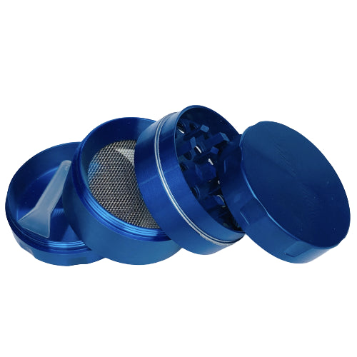 Moledor Metalico 40Mm 4Pcs Aluminio Calado Azul