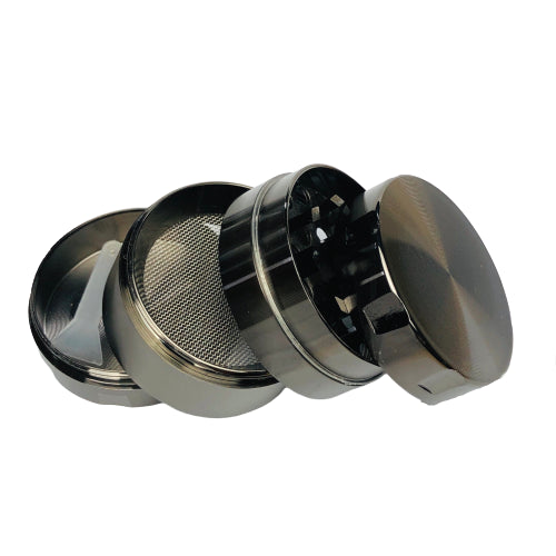 Moledor Metalico 40Mm 4Pcs Aluminio Calado Gris