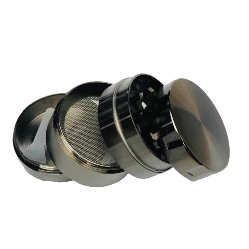 Moledor Metalico 40Mm 4Pcs Aluminio Calado Gris