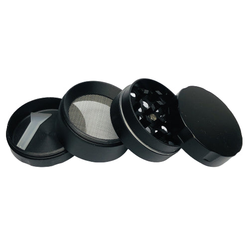 Moledor Metalico 40Mm 4Pcs Aluminio Calado Negro