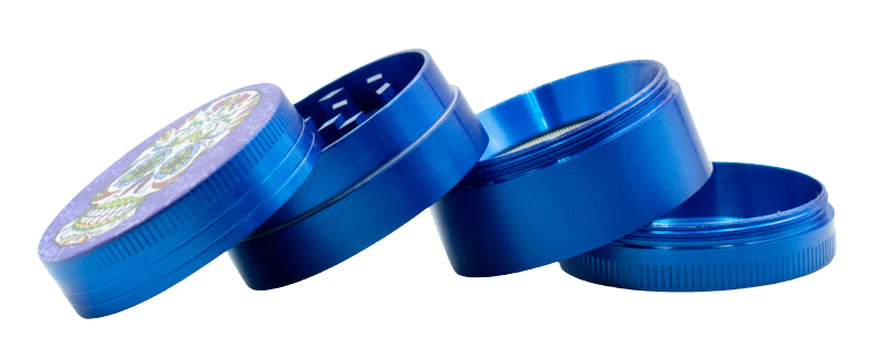 Moledor Metalico 45 Mm 4 Pcs. Catrinas Azul