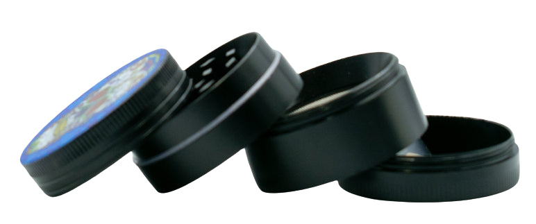 Moledor Metalico 45 Mm 4 Pcs. Catrinas Negro Azul