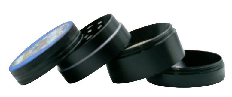 Moledor Metalico 45 Mm 4 Pcs. Catrinas Negro Azul