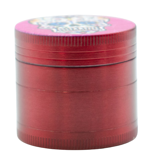 Moledor Metalico 45 Mm 4 Pcs. Catrinas Rojo Rosado