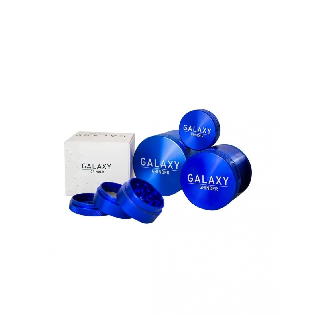Moledor Metalico Azul 4 Pcs 63mm Galaxy