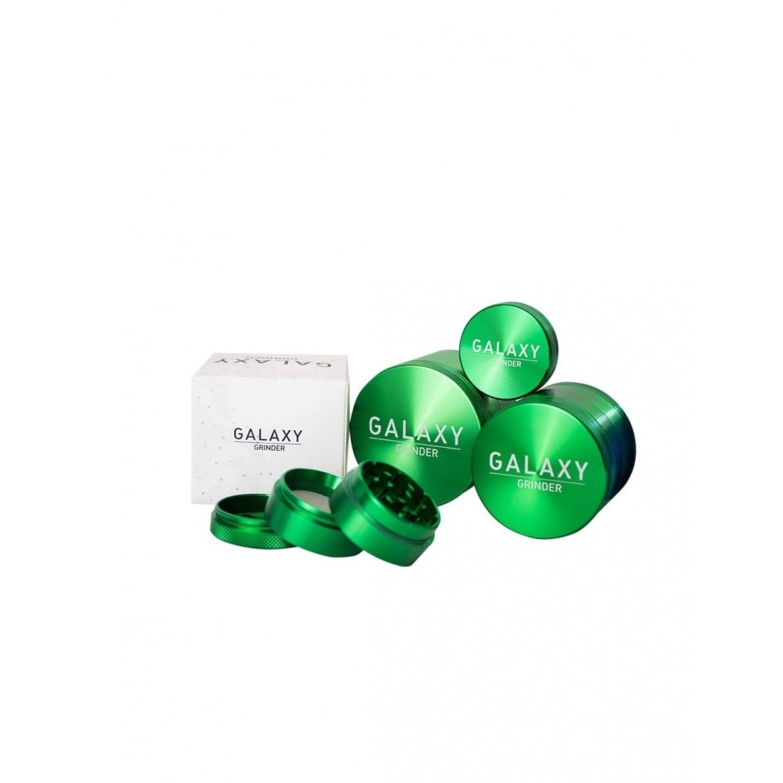 Moledor Metalico Verde 4 Pcs 63mm Galaxy