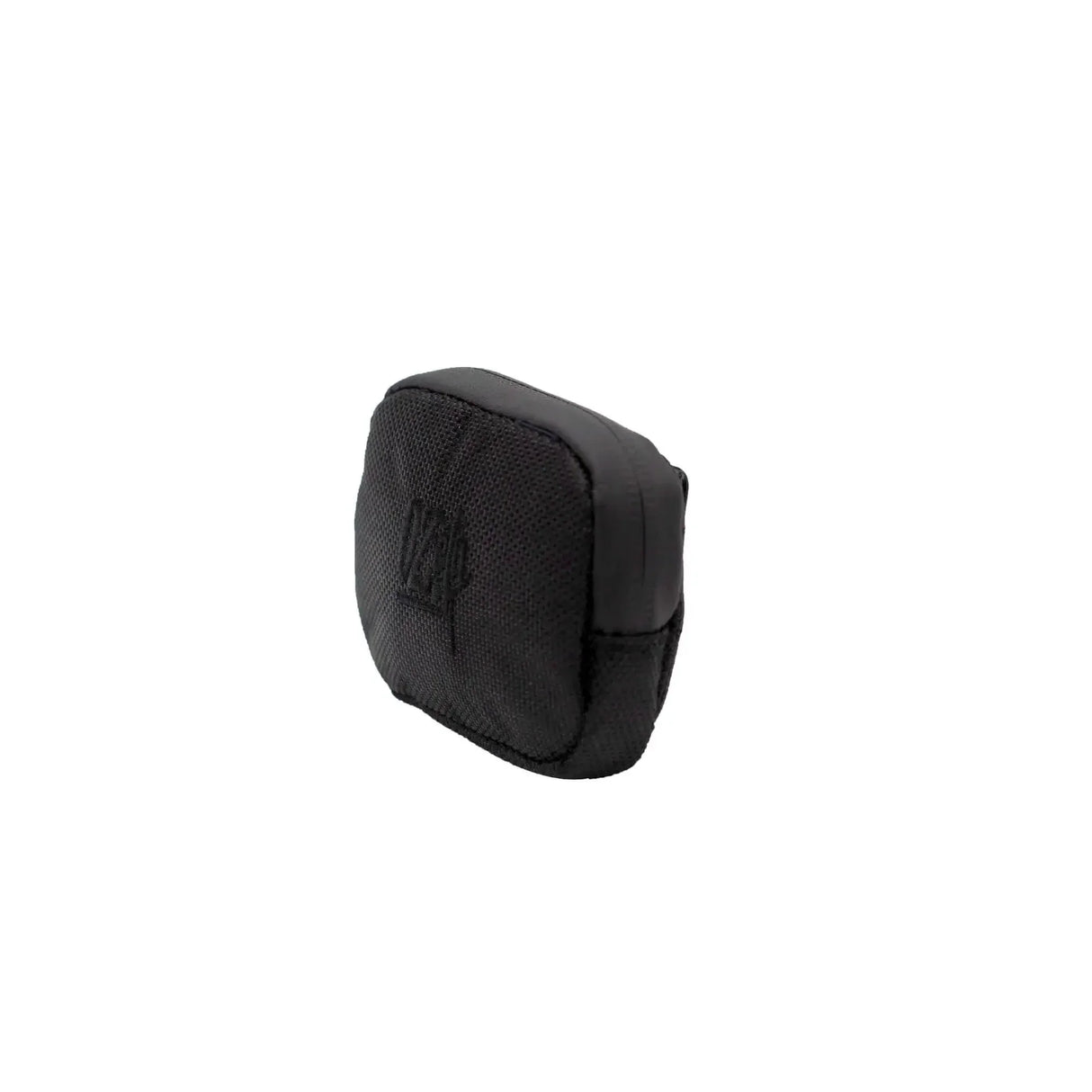 Estuche pequeño negro de tela para accesorios de cultivo indoor, fondo blanco