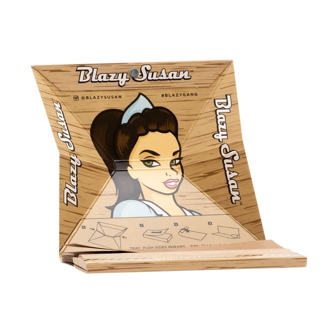 Papelillo Blazy Susan Unbleached King Size Slim Deluxe Kit