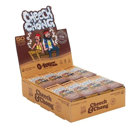 Papelillo G-Rollz Unbleach 1 1/4 + Tips Cheech&Chong In Da Chair