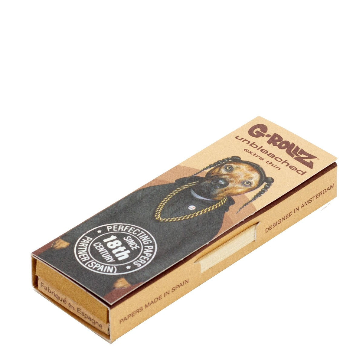 Papelillo G-Rollz Unbleach 1 1/4 + Tips Pets Rock Rap