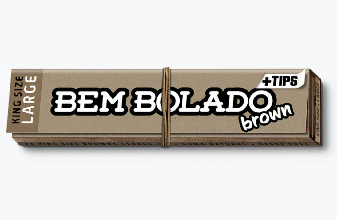 Papelillos Brown King Size Large + tips - Bem Bolado
