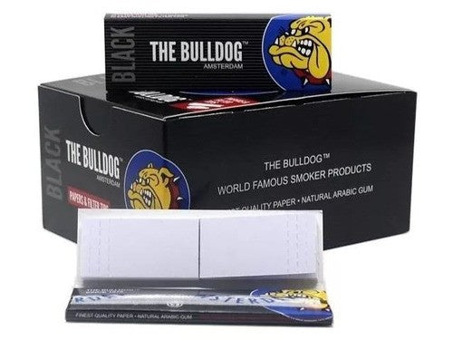 Papelillos The Bulldog Amsterdam Negro 1 1/4 + Tips