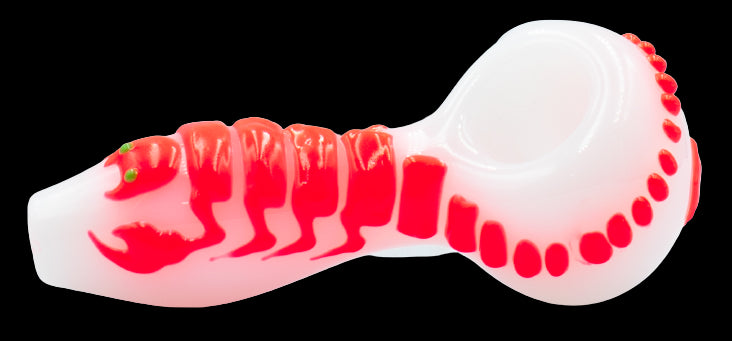 Pipa 10cm Pyrex Escorpio Fluorecente Naranja