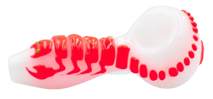 Pipa 10cm Pyrex Escorpio Fluorecente Naranja