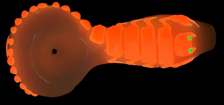 Pipa 10cm Pyrex Escorpio Fluorecente Naranja