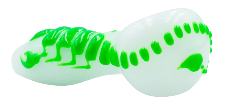 Pipa 10cm Pyrex Escorpio Fluorecente Verde