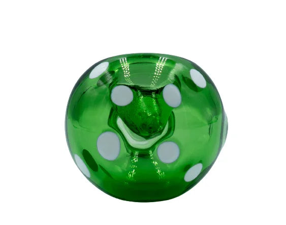 Pipa 10cm Pyrex Verde Puntos Blancos