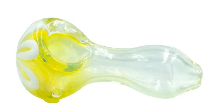 Pipa 7cm Pyrex Flor Amarillo Blanca