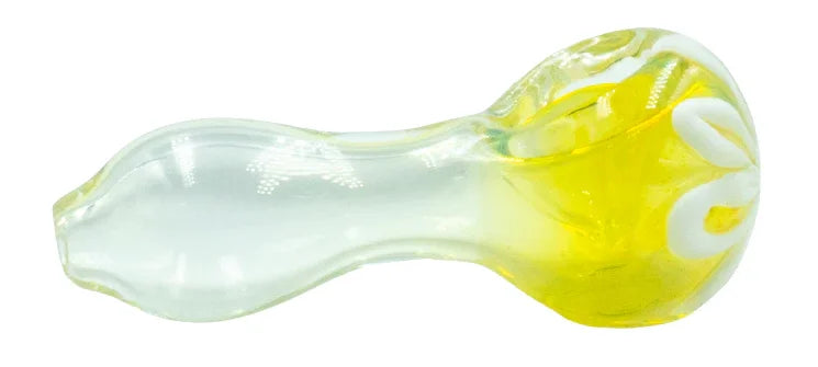 Pipa 7cm Pyrex Flor Amarillo Blanca