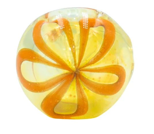 Pipa 7cm Pyrex Flor Amarillo Naranja