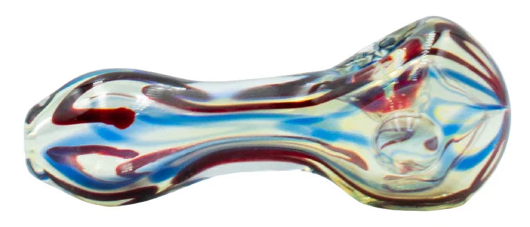 Pipa 9cm Pyrex Líneas Blanco Rojo Azul