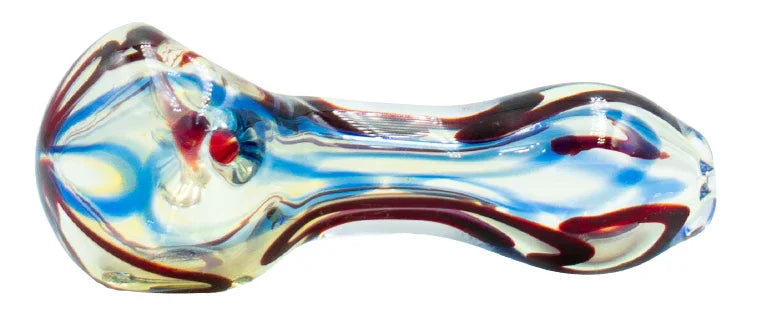 Pipa 9cm Pyrex Líneas Blanco Rojo Azul