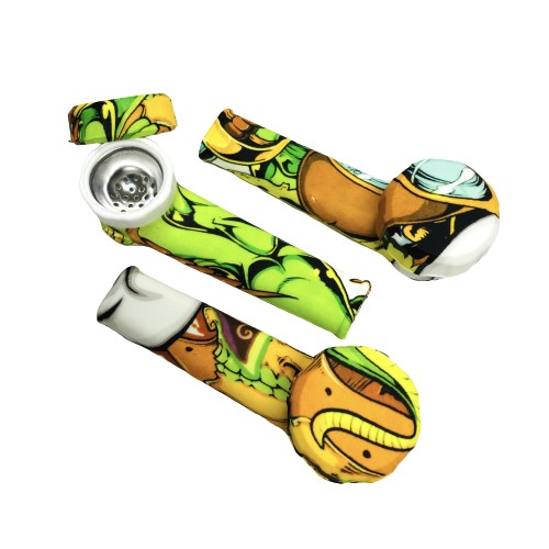 Pipa De Silicona 9 Cm WaterPrint Calabera