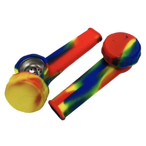 Pipa De Silicona 9 cms Azul Amarilla Roja