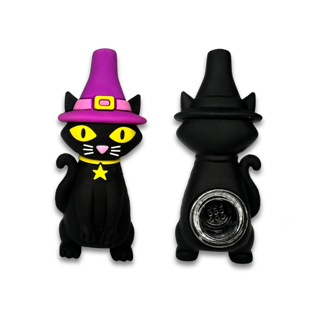 Pipa Gato Negro De Silicona