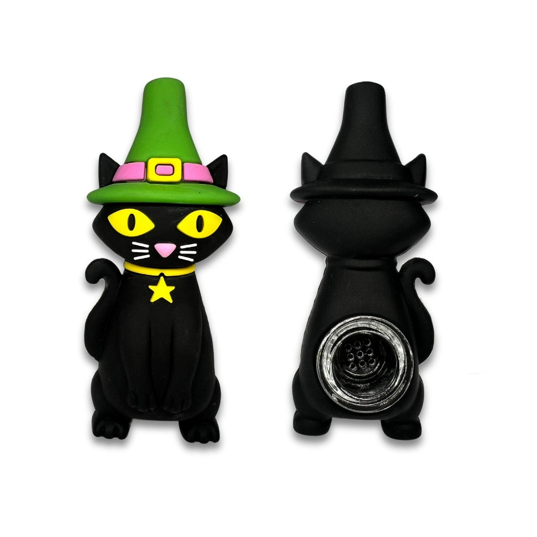 Pipa Gato Negro De Silicona