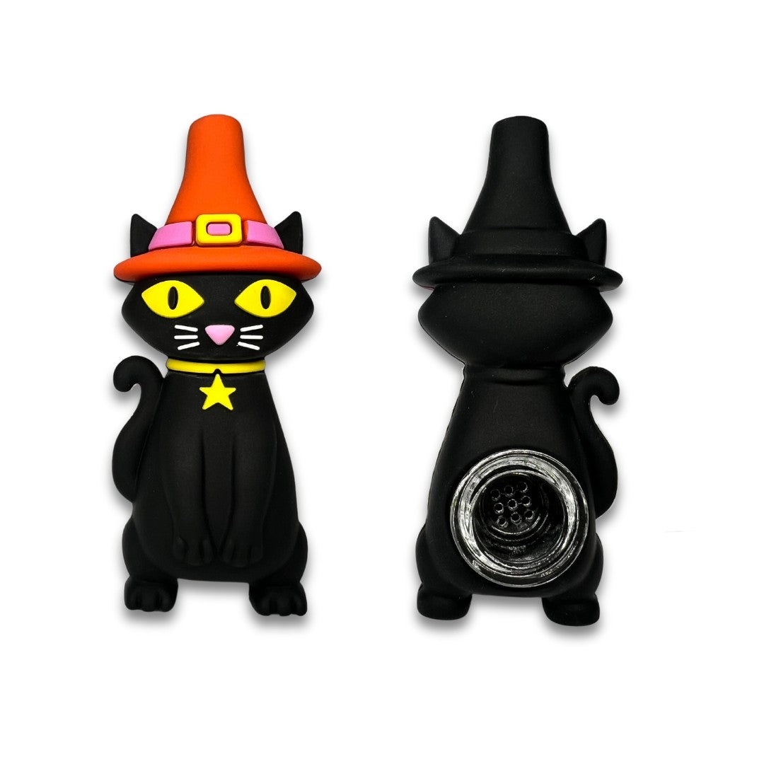 Pipa Gato Negro De Silicona